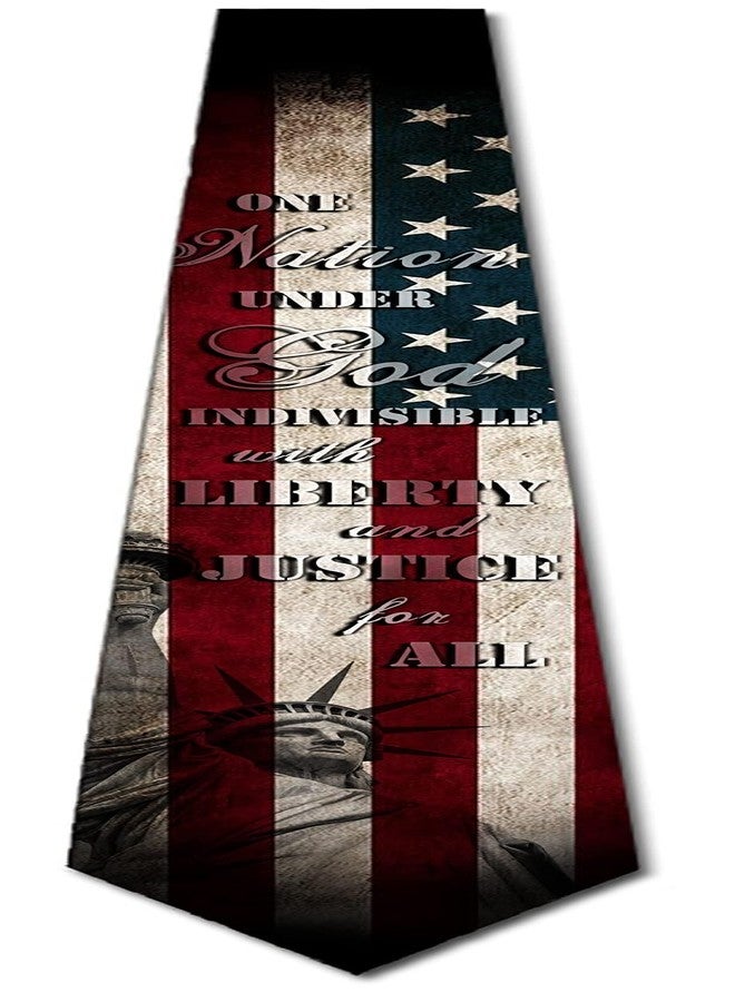 Three Rooker Flag Ties Mens Pledge of Allegiance Necktie Statue of Liberty Tie Patriotic Ties - Image 4